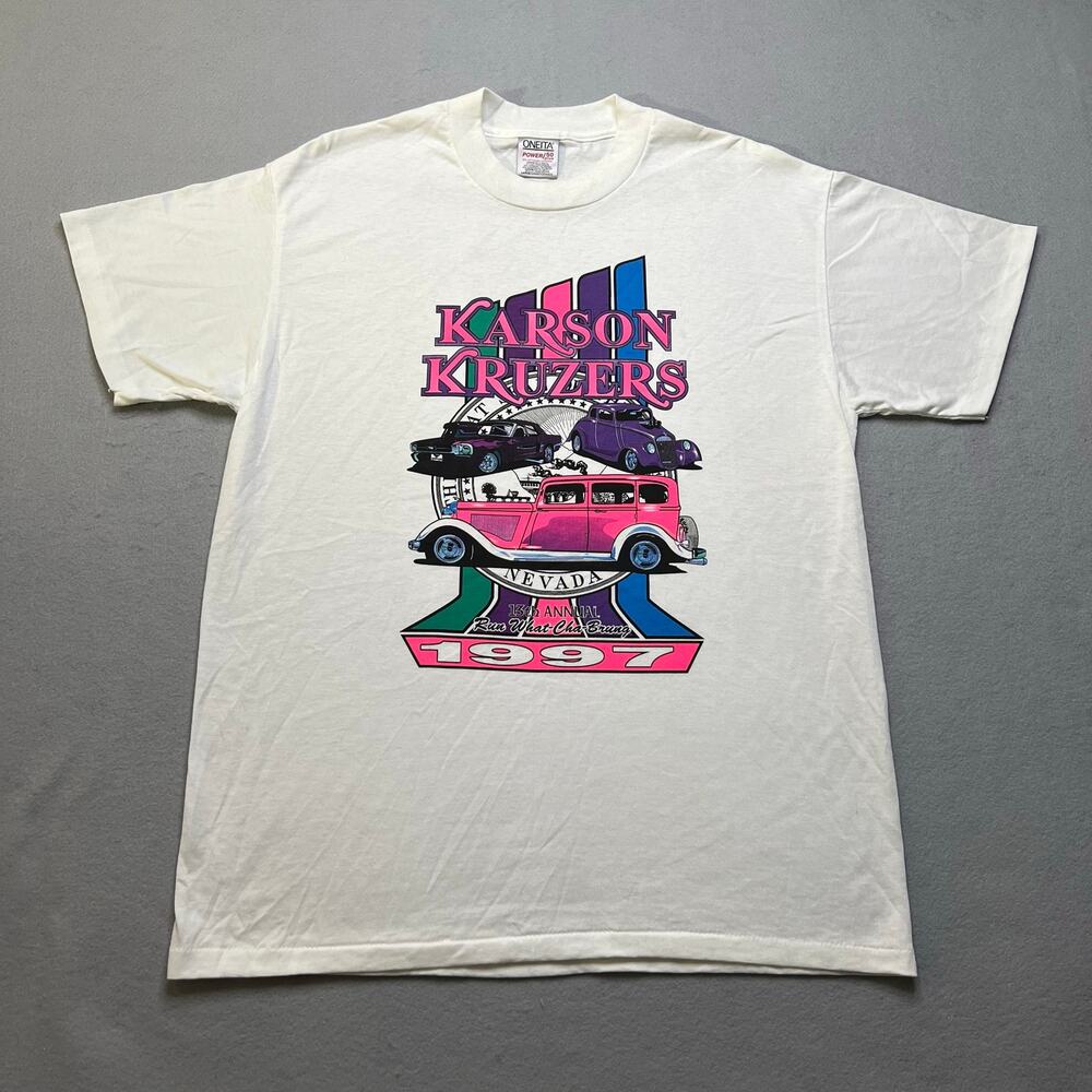 Vintage 1997 Karson Kruzers Reno Nevada Car Show T Shirt Large